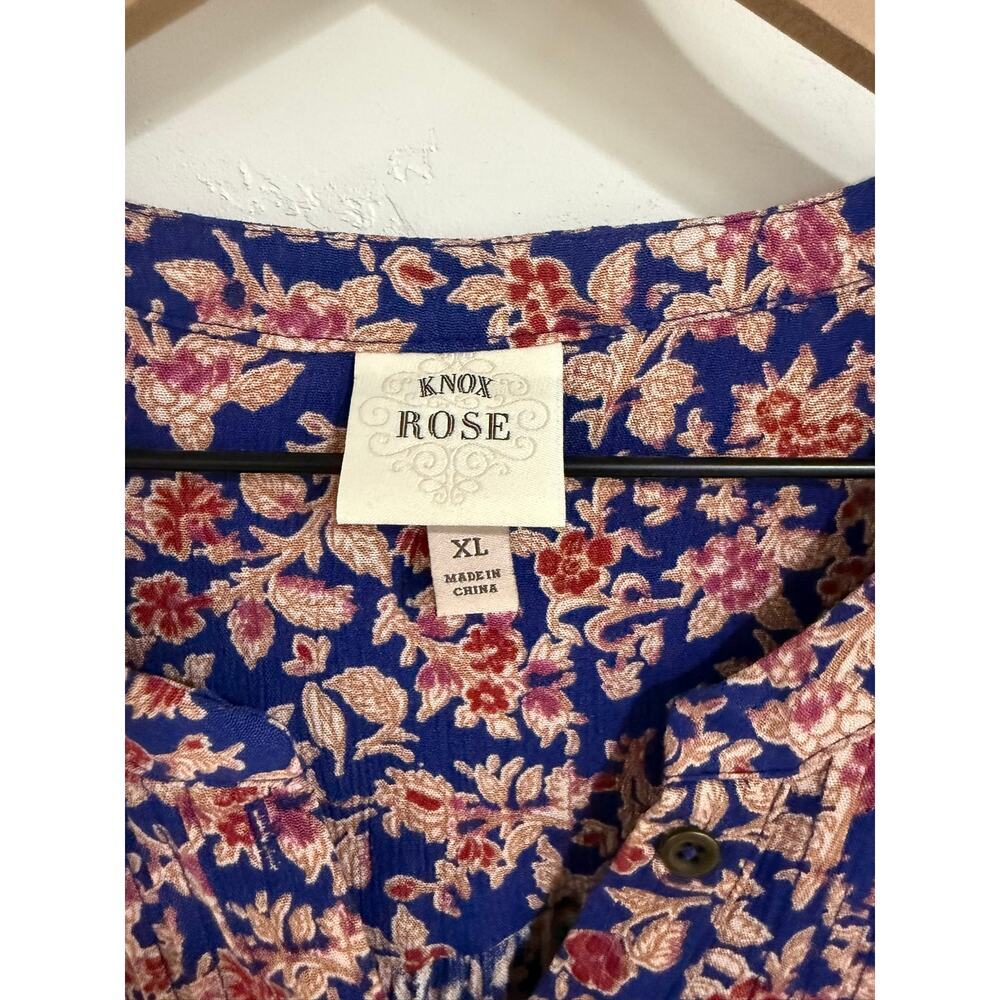 Knox Rose Boho Border Print LS Shirt Womens XL - Picture 3 of 9